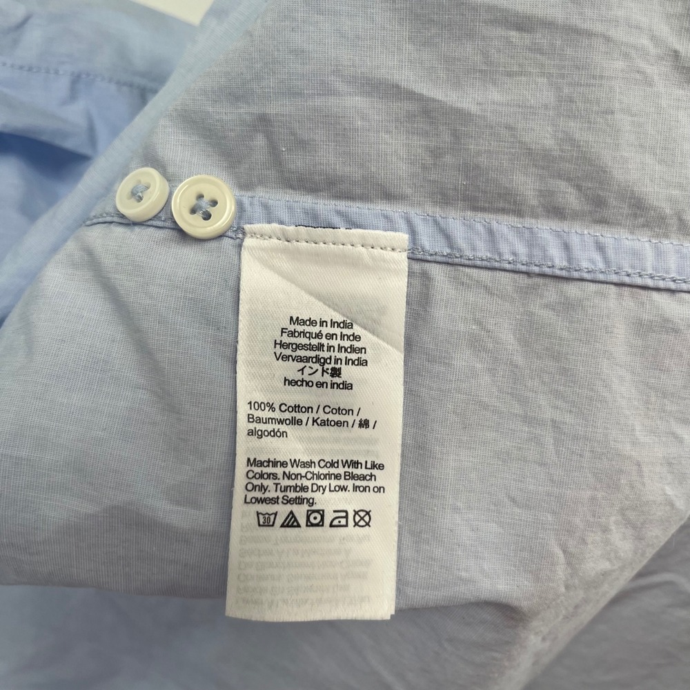 J. Crew Garçon classic shirt in cotton poplin Button Down Women 2 Blue BY715 - Picture 6 of 8